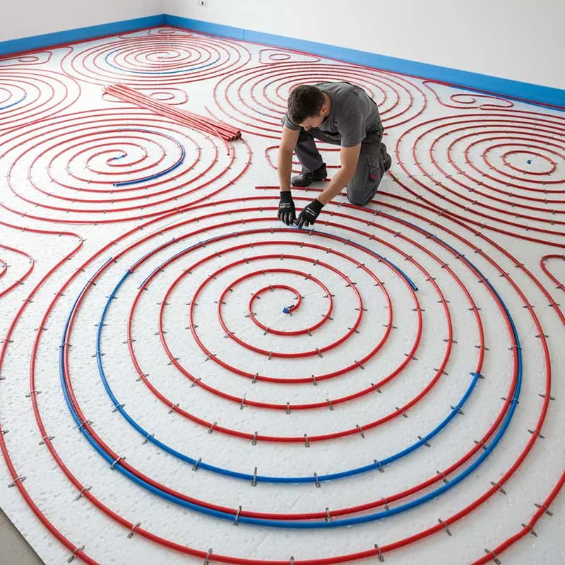  لوله‌گذاری و آرایش لوپ‌ها در سیستم گرمابش از کف