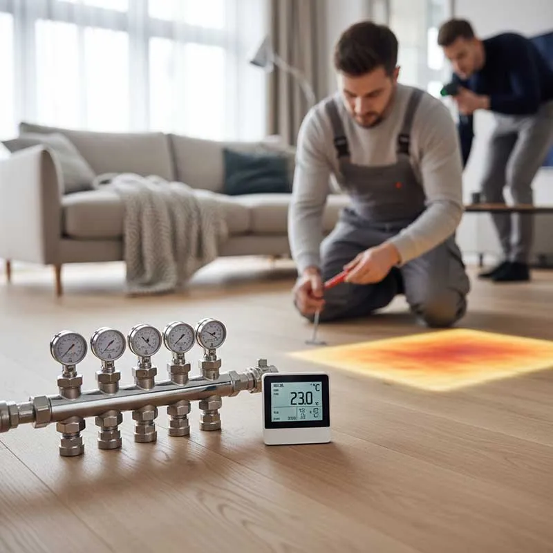  راه اندازی سیستم گرمایش از کف و تنظیم نهایی 